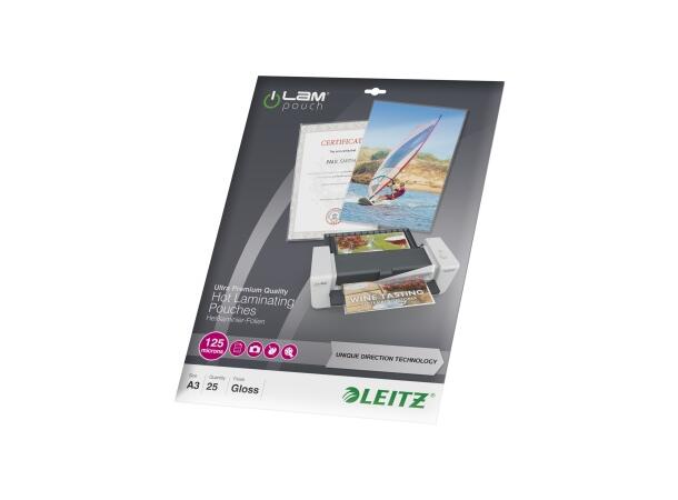 Lamineringslomme LEITZ A3 UDT 125my (25) Ultra premium lamineringslommer 